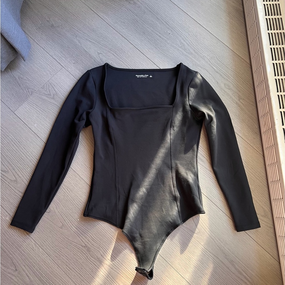 Abercrombie & Fitch Black Long Sleeve Bodysuit